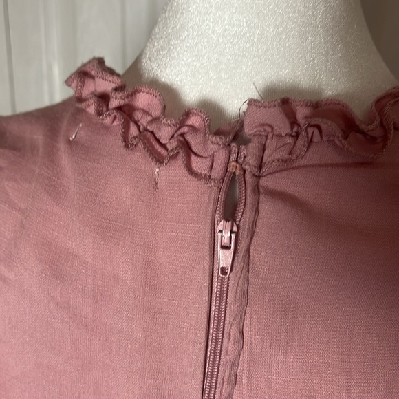 Elegant Pink Ruffle Dress - Picture 5 of 6
